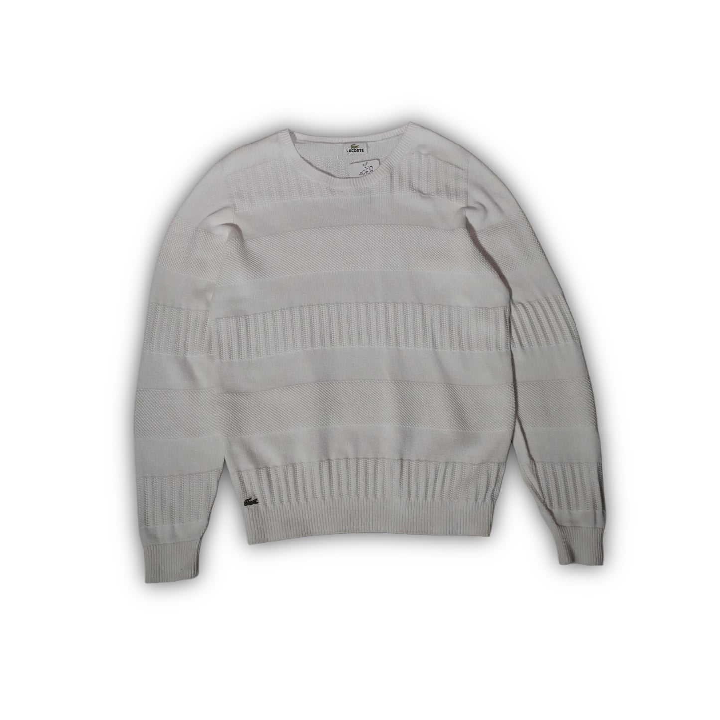 Lacoste Knit Crewneck Sweater Pattern 00s off-white (M)