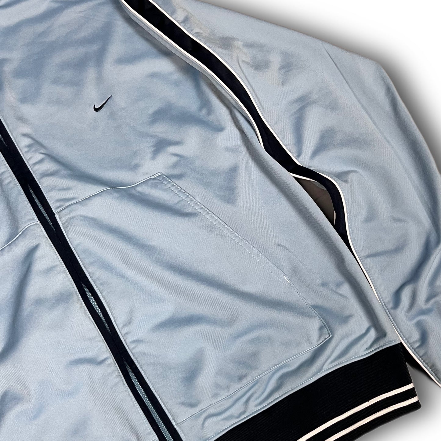 Nike 2000s Hooded Track Jacket baby blue