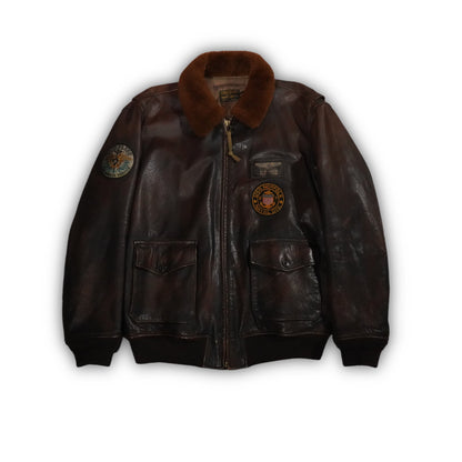 Polo Ralph Lauren G-1 Aviator Leather Bomber Jacket (L)