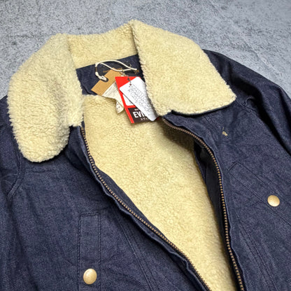 Evisu 2011 Cropped Sherpa Denim Jacket Deadstock with Tags (S)