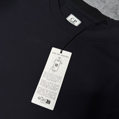 C.P. Company NEW Diagonal Raised Fleece Crewneck Lens Sweatshirt navy blue (L)