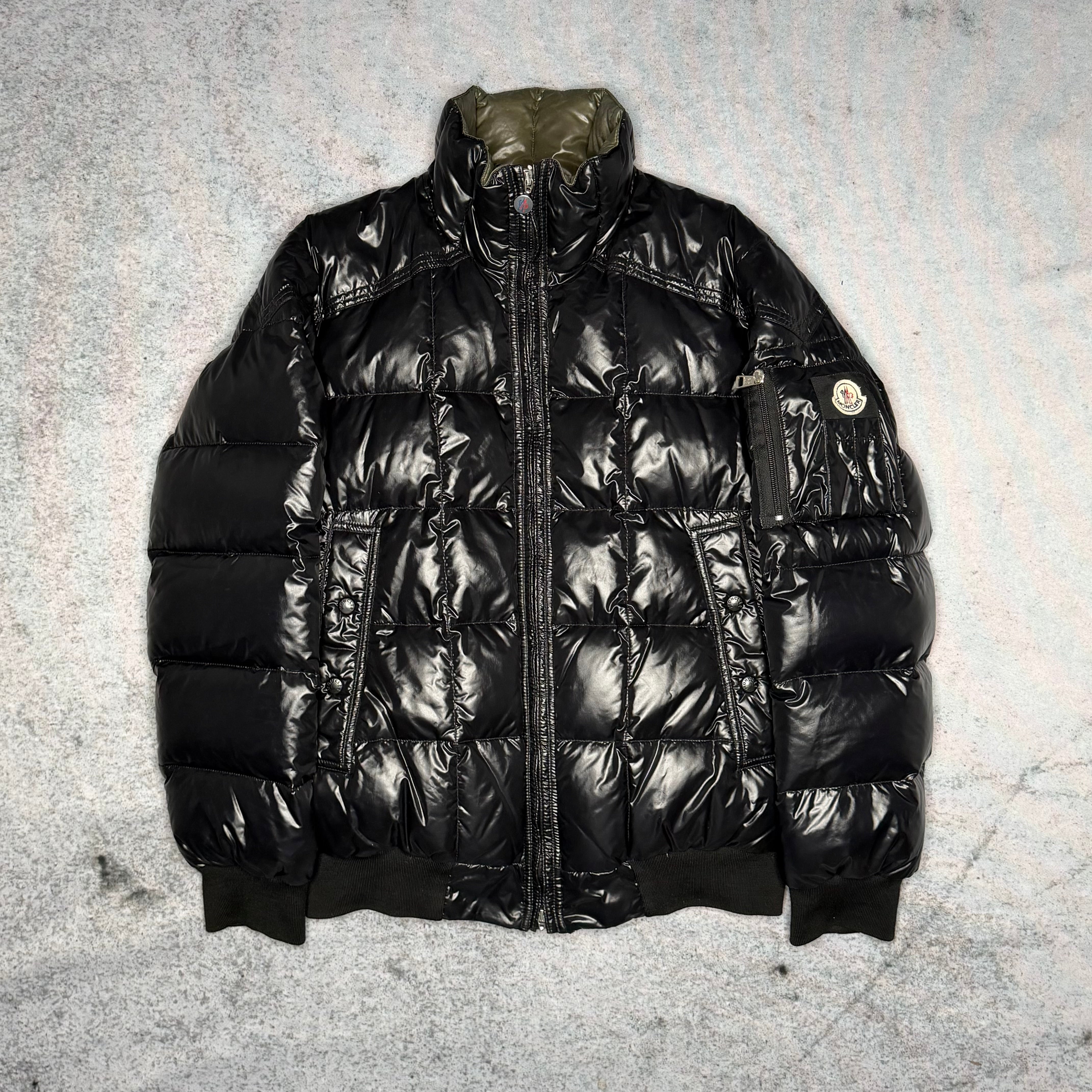 Moncler Vintage Square Stitch Bomber Puffer Jacket black 4 (fits M