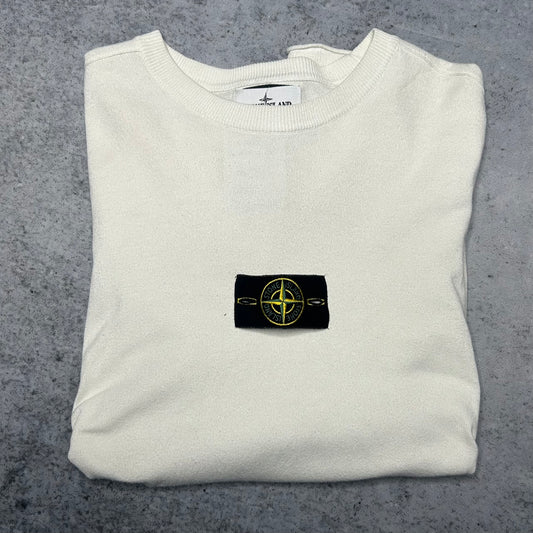 Stone Island Crewneck Light Knit Sweater white (L)