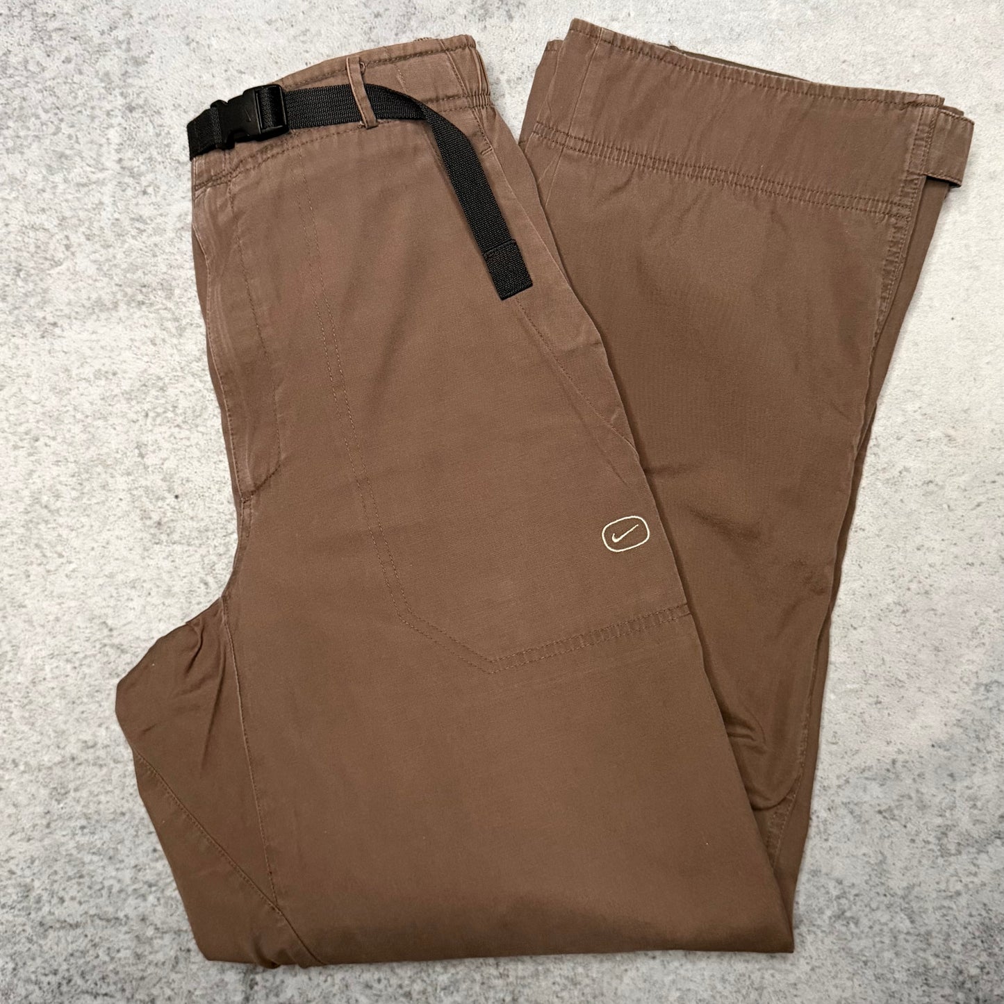 Nike 00s SPRTDLX Outdoor Fleece Lined Track Pants brown (L)