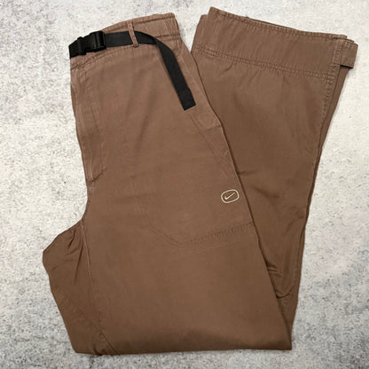 Nike 00s SPRTDLX Outdoor Fleece Lined Track Pants brown (L)
