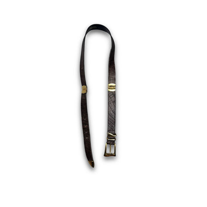 MCM Vintage Snake Leather Belt brown black