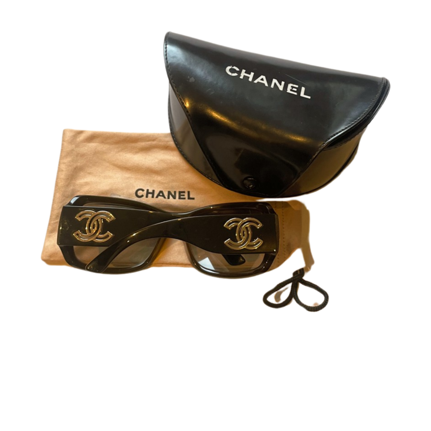 Chanel Vintage CC Sunglasses with OG Bag & Case
