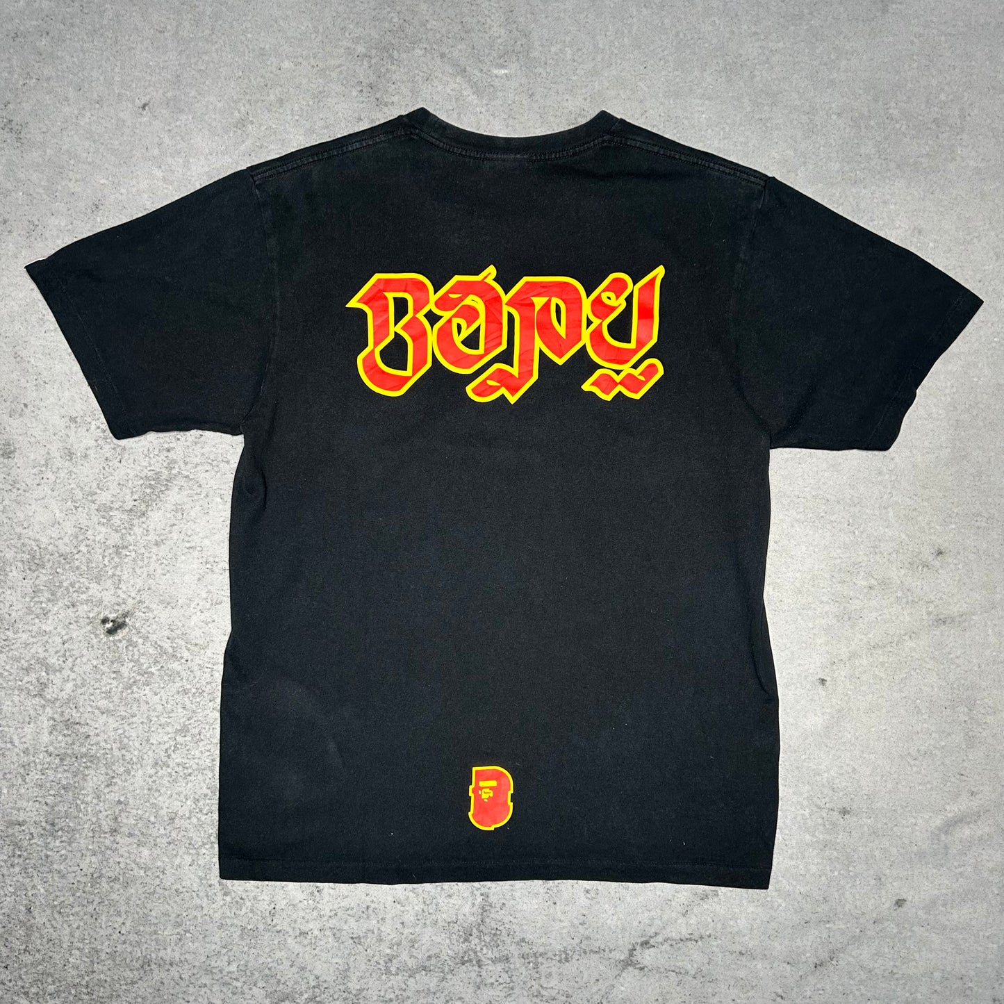 BAPE Double Tiger T Shirt black w/ Arabic Font Backprint (L)