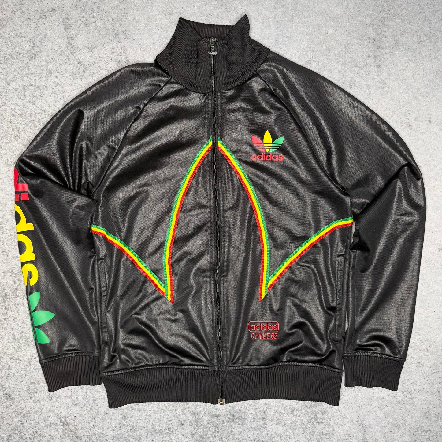 Adidas Vintage Chile62 Track Jacket Reggae Jamaica black (S)