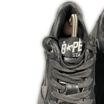 A Bathing Ape "BAPE" Bapesta Sneaker Triple Black (41) w/ OG Box