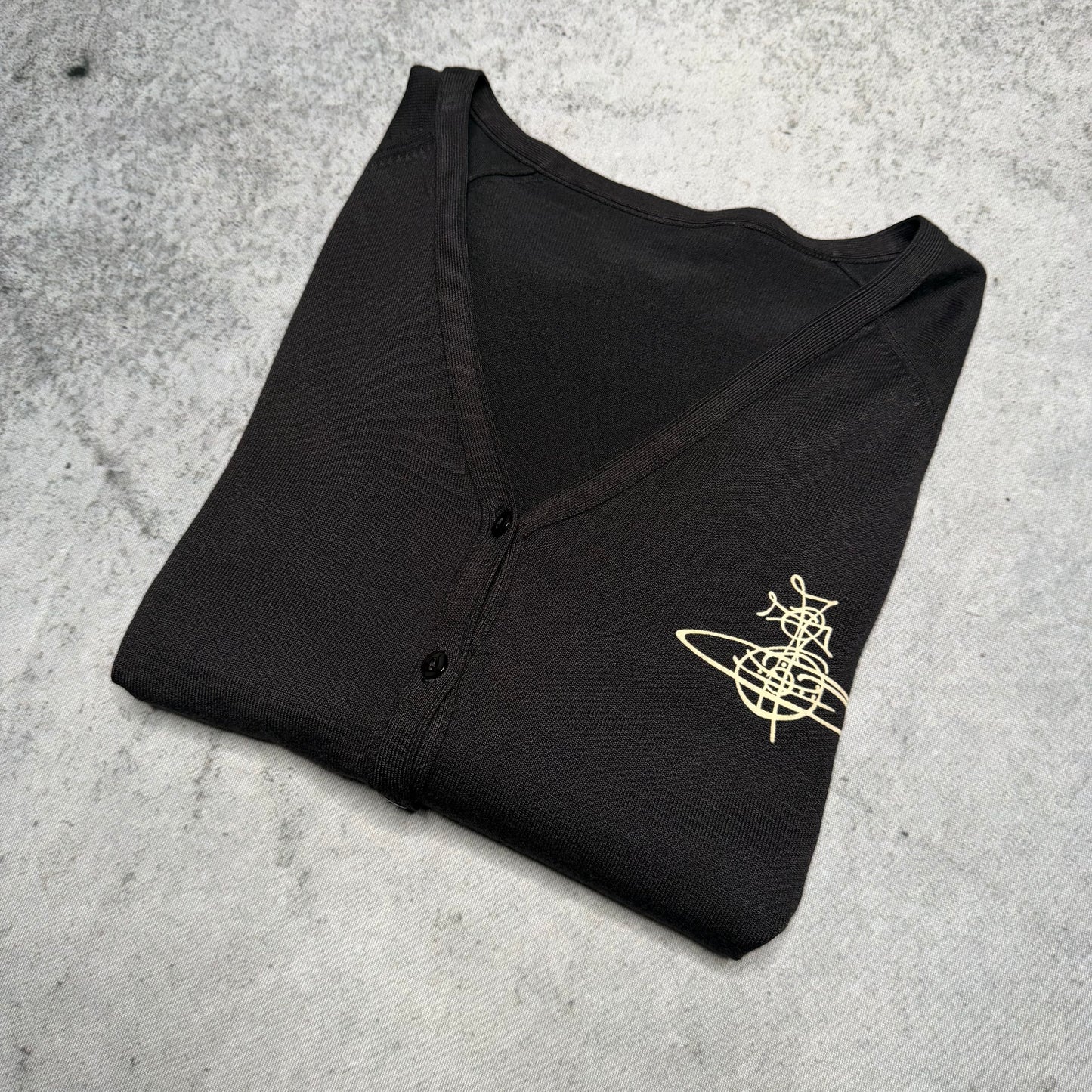 Vivienne Westwood Vintage Alex Big Orb Logo Cardigan black (S)