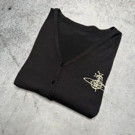 Vivienne Westwood Vintage Alex Big Orb Logo Cardigan black (S)
