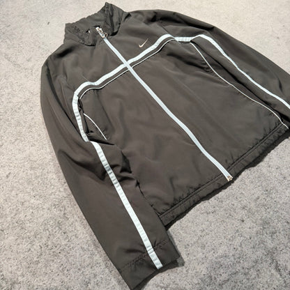 Nike 00s Women's Slim Fit Track Jacket grey baby blue (M)