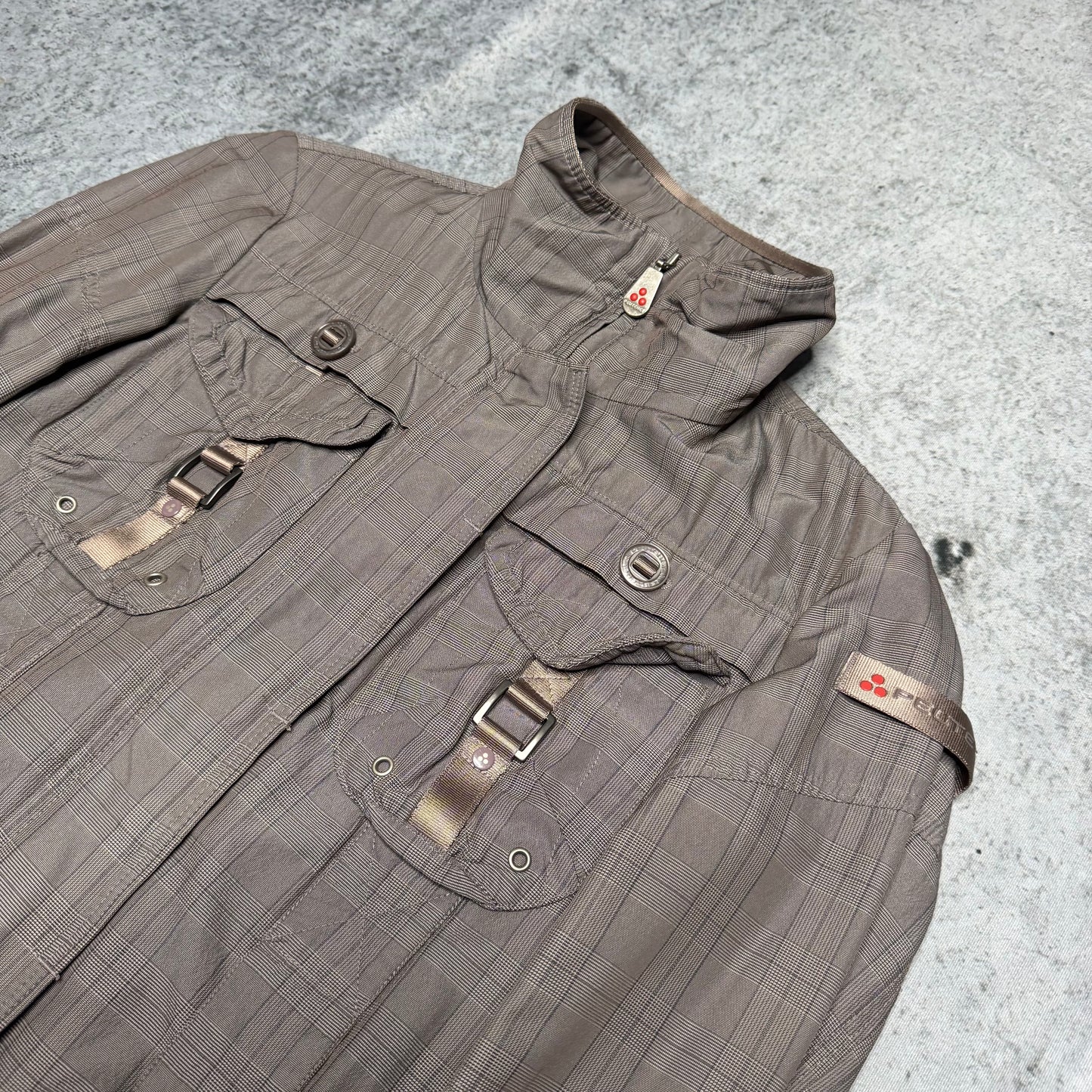 Peuterrey Vintage Bomber Racing Jacket grey Checked (S Womens)