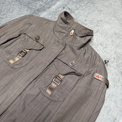 Peuterrey Vintage Bomber Racing Jacket grey Checked (S Womens)