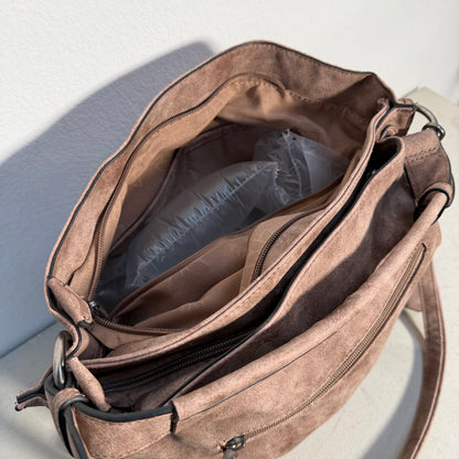 Dudlin Faux Leather Bag (brown studded)