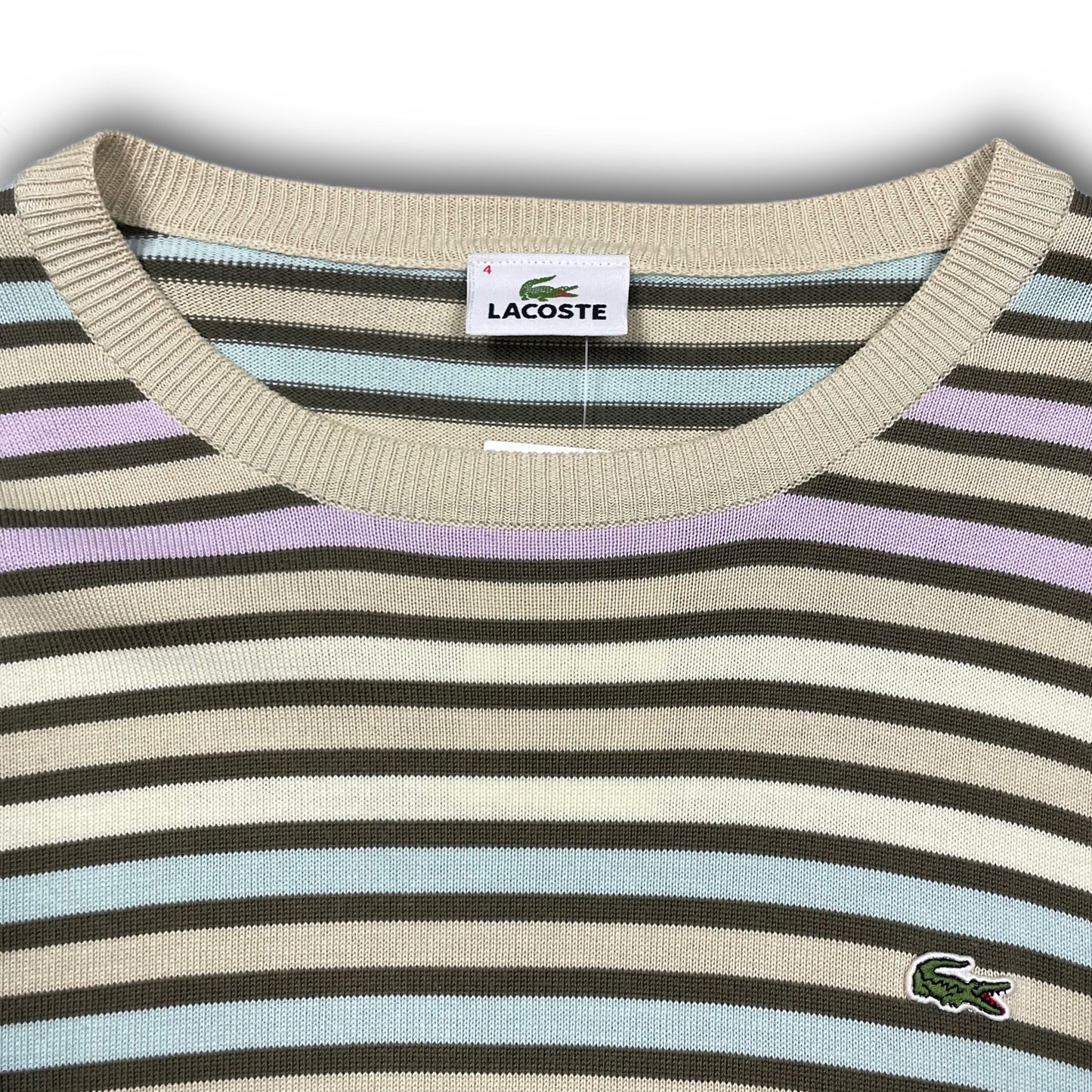 Lacoste Sweater Vintage Pastel Colour Stripes