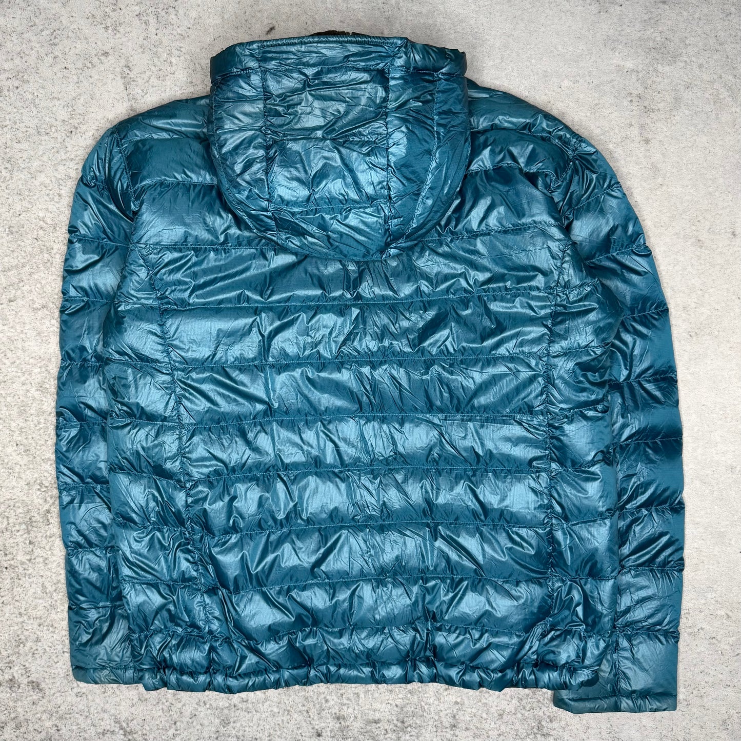 Montbell Japan Reversible Shell Puffer Jacket grey blue (fits L)
