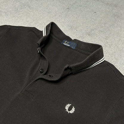 Fred Perry Twin Tipped Pique Polo Shirt Black (L)