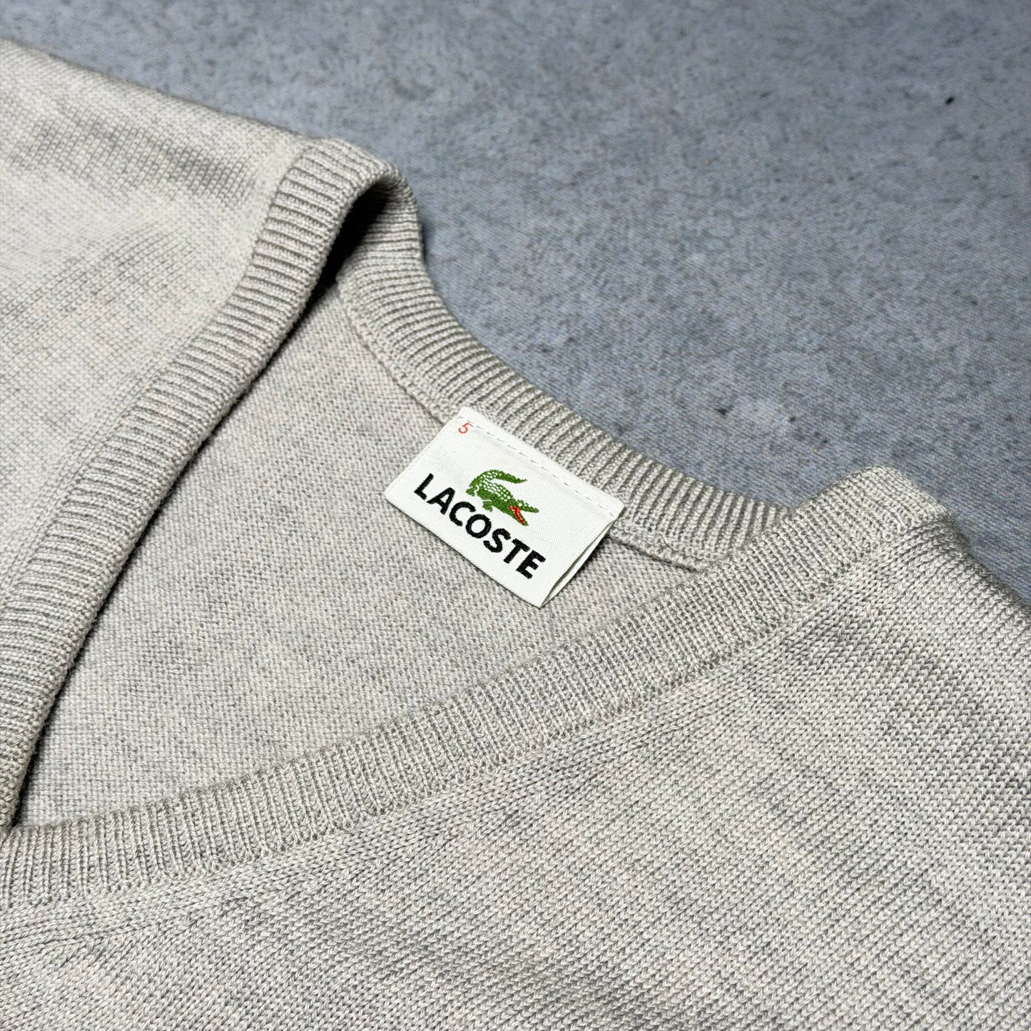 Lacoste 00s Pullunder V-Neck grey (M)