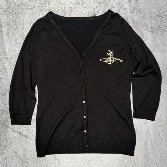 Vivienne Westwood Vintage Alex Big Orb Logo Cardigan black (S)