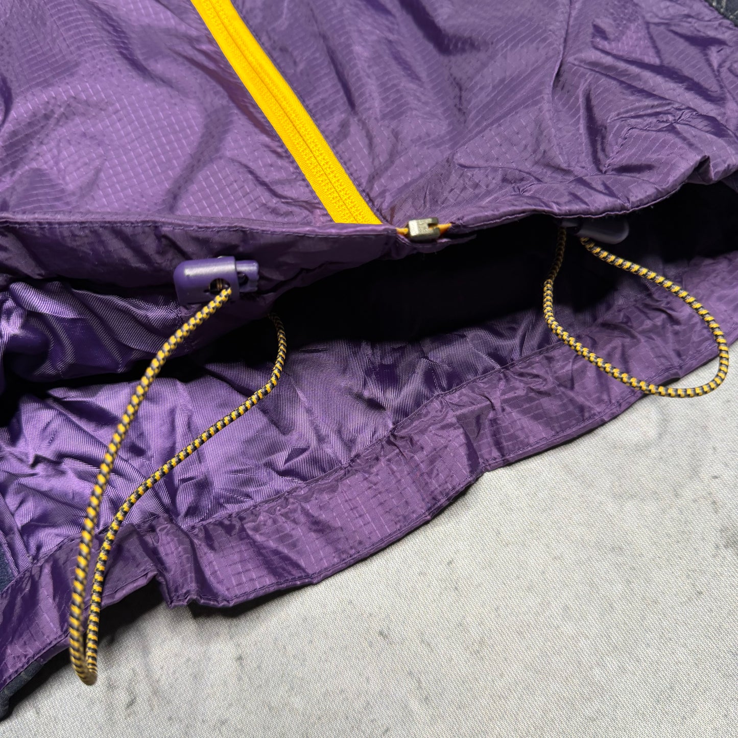 Montbell Japan Vintage 90s Rare OG Shell Jacket purple yellow (S)