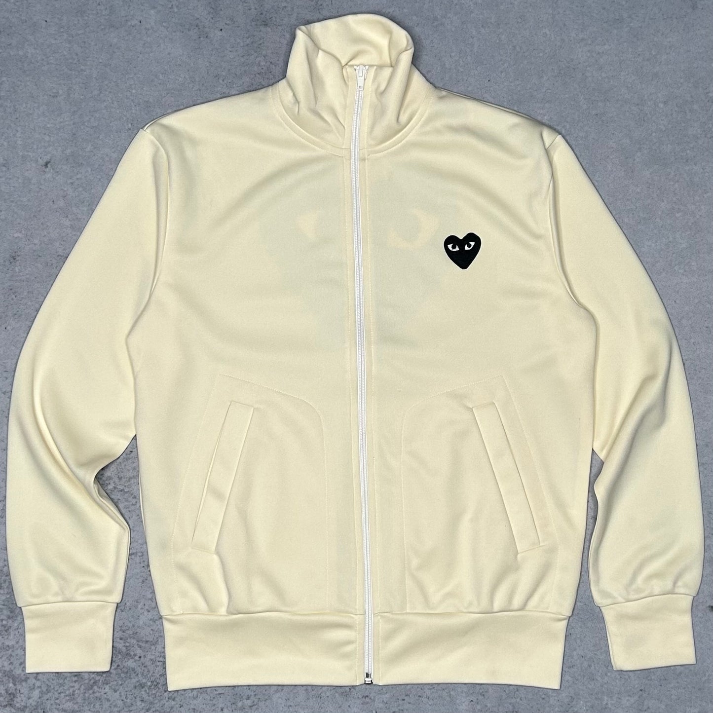 Comme des Garçons PLAY Track Jacket Big Heart Print Ivory (S)