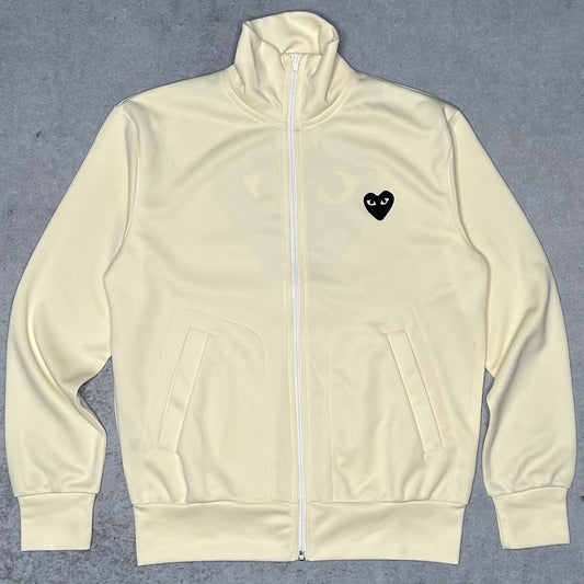 Comme des Garçons PLAY Track Jacket Big Heart Print Ivory (S)