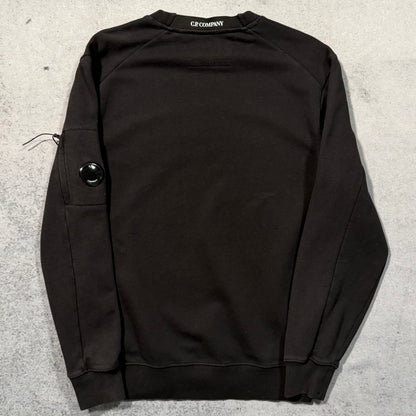 C.P. Company Diagonal Raised Fleece Crewneck Sweater black (M)