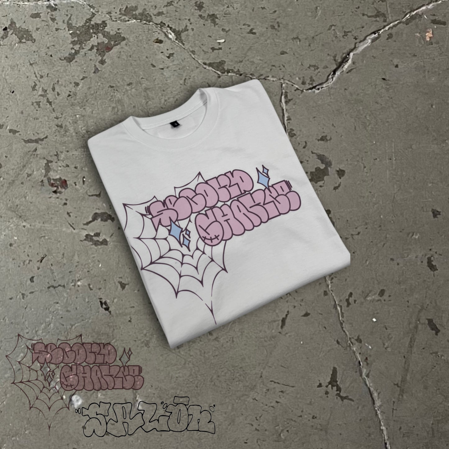 Second Chance x salón Collab Logo Print T-Shirt white