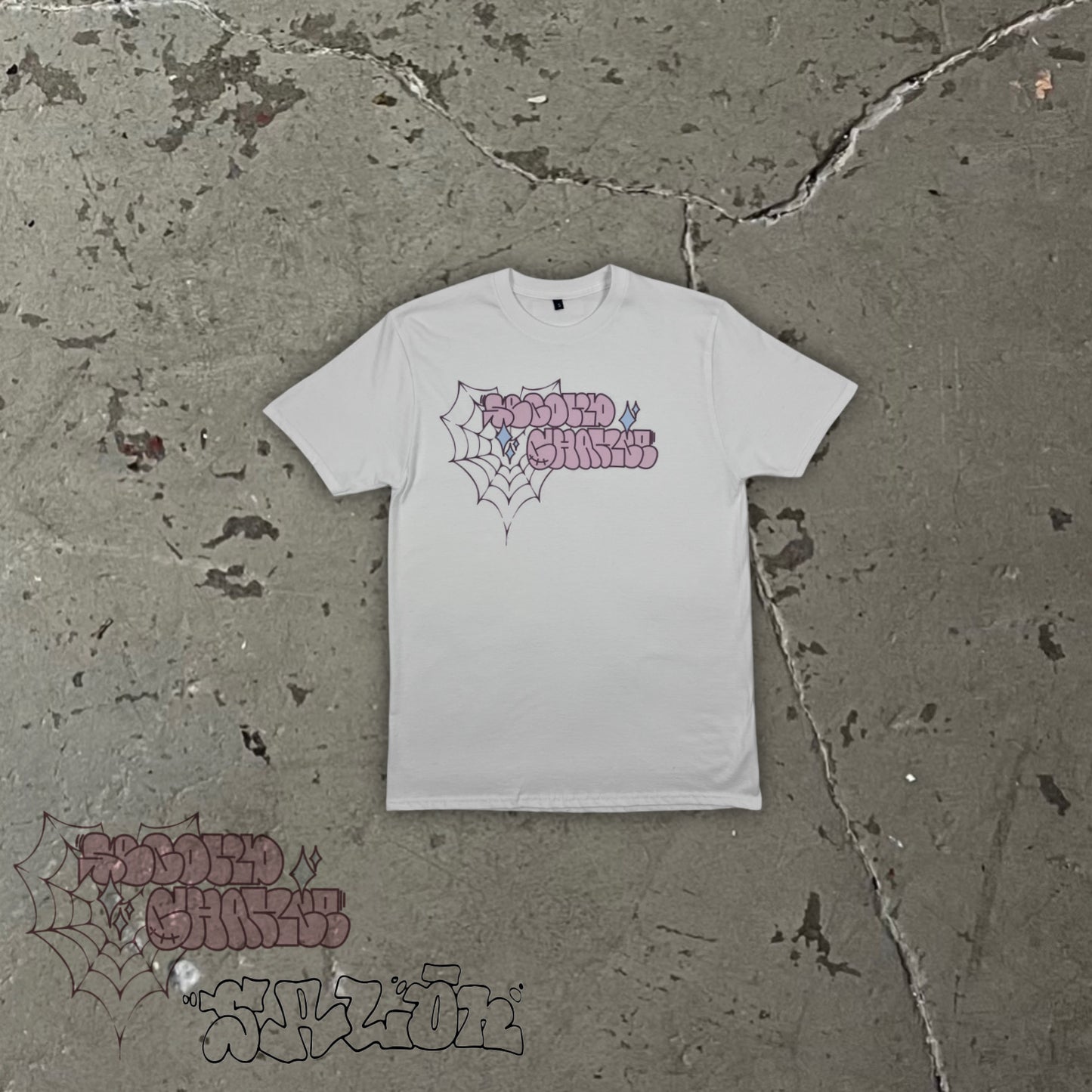 Second Chance x salón Collab Logo Print T-Shirt white