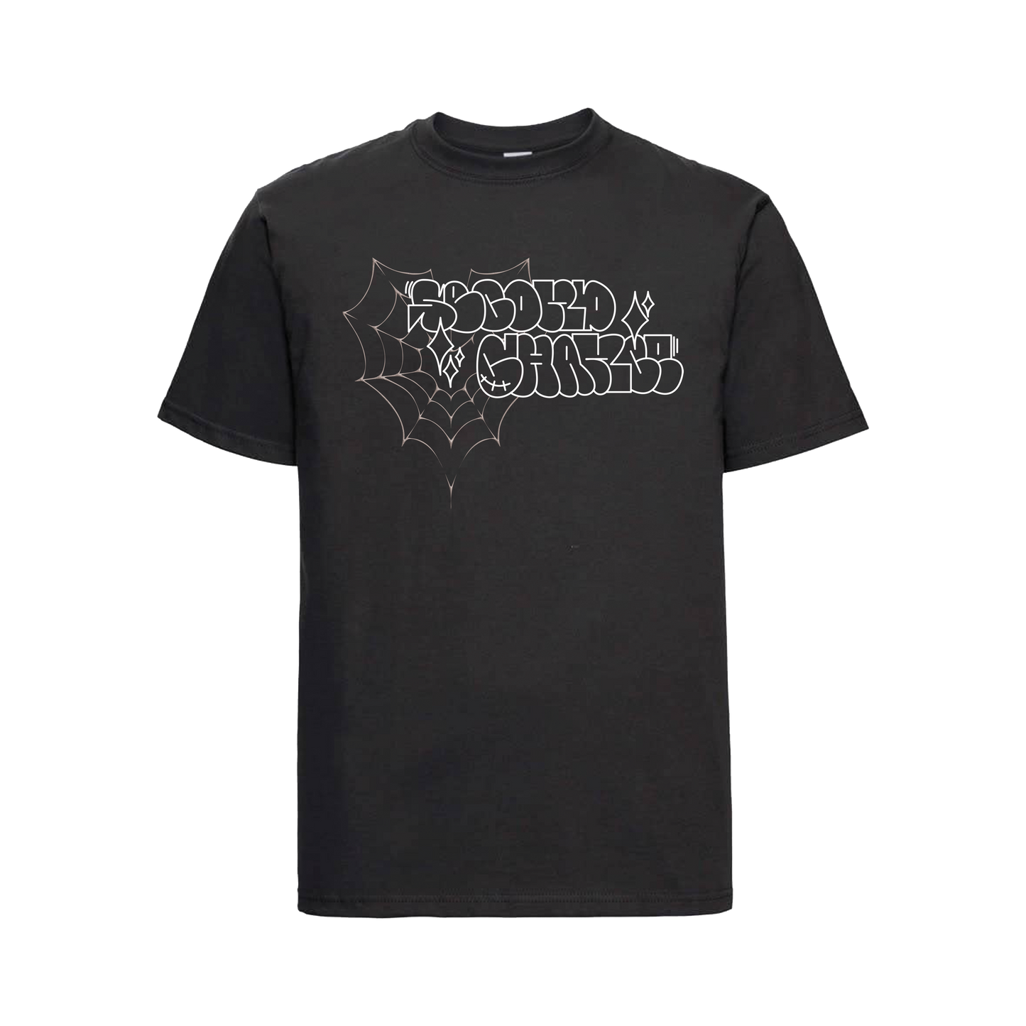 Second Chance x salón Collab Logo Print Tee Shirt black