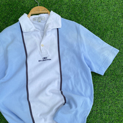Balenciaga Sports Vintage Poloshirt baby blue