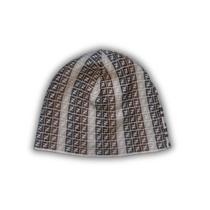Fendi 00s Monogram Beanie FF mix beige brown