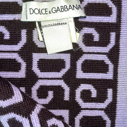Dolce Gabbana 00s Monogram Scarf lavendel