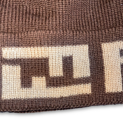 Fendi 00s Monogram Beanie brown