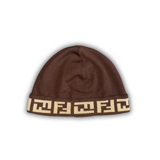 Fendi 00s Monogram Beanie brown