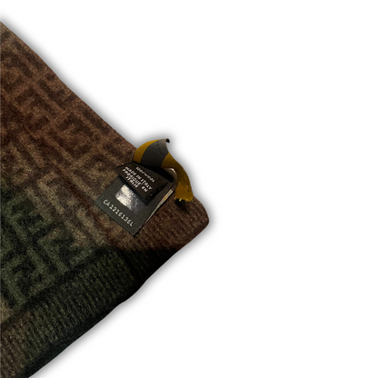 Fendi Vintage FF Monogram Wool Scarf brown
