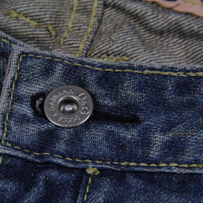 Dolce & Gabbana Y2K Distressed Patch Jeans Womens