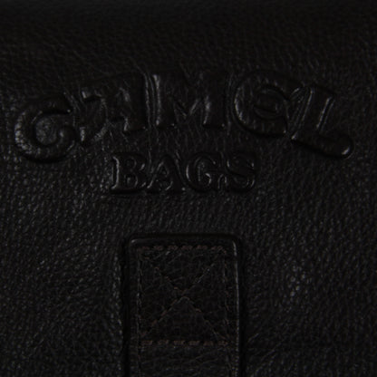 Camel Leather Messenger Bag Vintage 1980