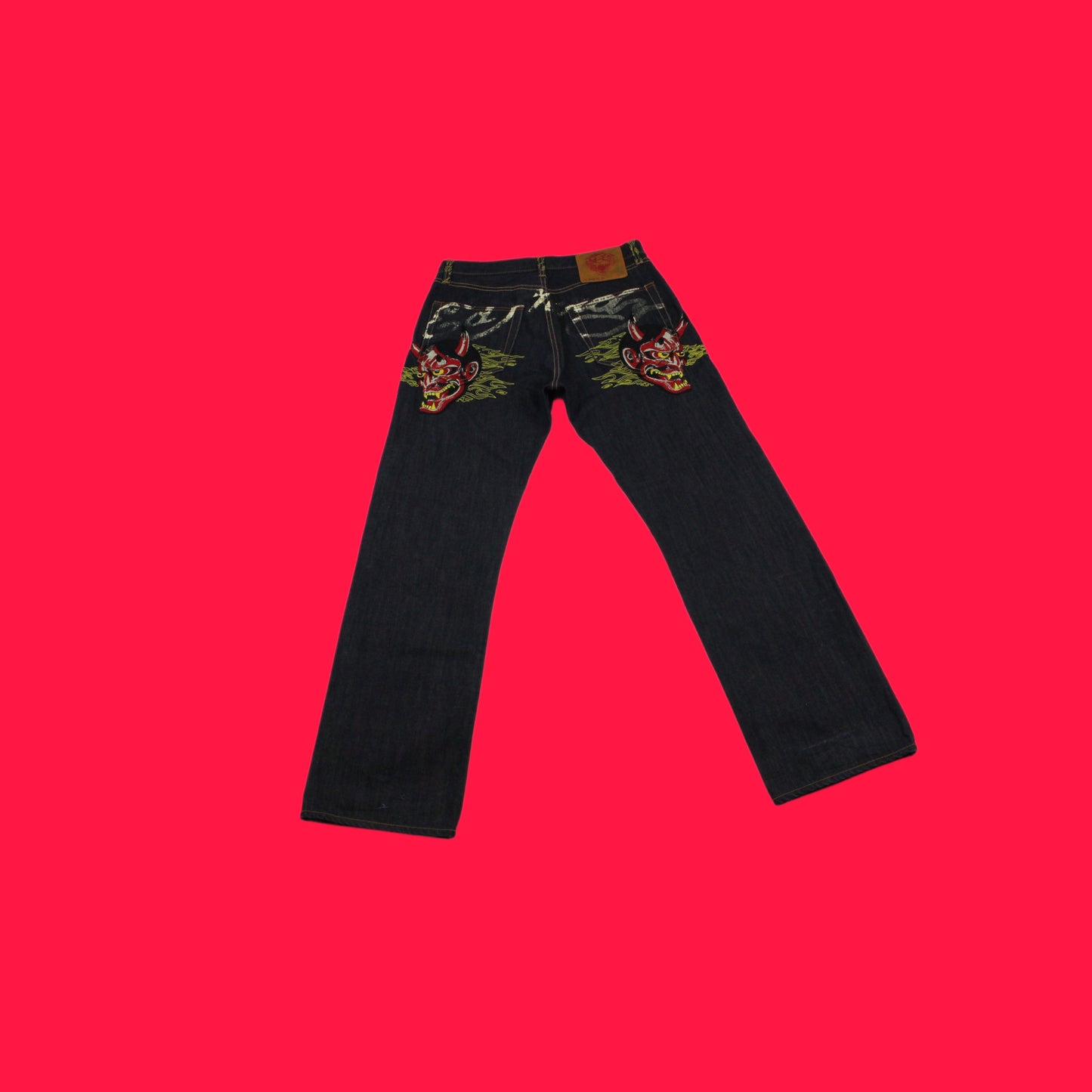 Ed Hardy Y2K Devil Flame Backprint Jeans