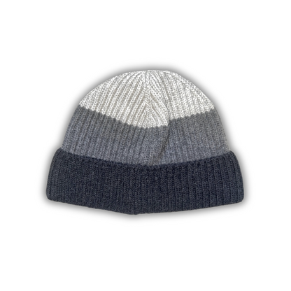 Moncler Heavy Knit Beanie "Made in Italy" Grey White